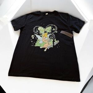 M & T - Black Short Sleeve T-shirt - Tinker bell ~ Size L